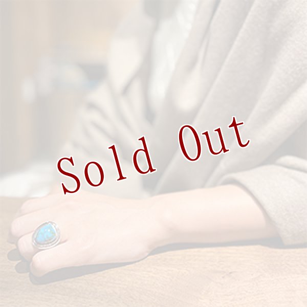 画像4: ナバホ族 Leonard Nez モレンシ シャドーボックス リング 12.5号 (4)