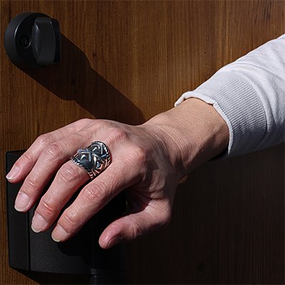 画像3: ナバホ族 Harrison Jim 1 1/4” バンプアウト スタンプ インゴットシルバー リング 21号