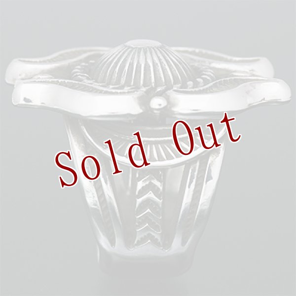 画像5: ナバホ族 Clendon Pete ケトー アップリケ リング 22号 20号 18号 (5)