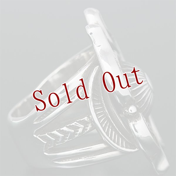 画像6: ナバホ族 Clendon Pete ケトー アップリケ リング 22号 20号 18号 (6)