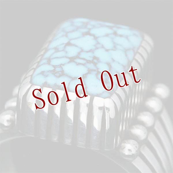 画像7: ナバホ族 Howard Nelson キングマン ターコイズ 長方形 リング 12号 (7)