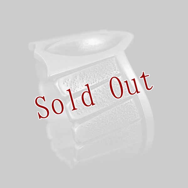 画像3: ナバホ族 Jacob D. Morgan イーグル バンプアウト テクスチャ― リング 22号 (3)