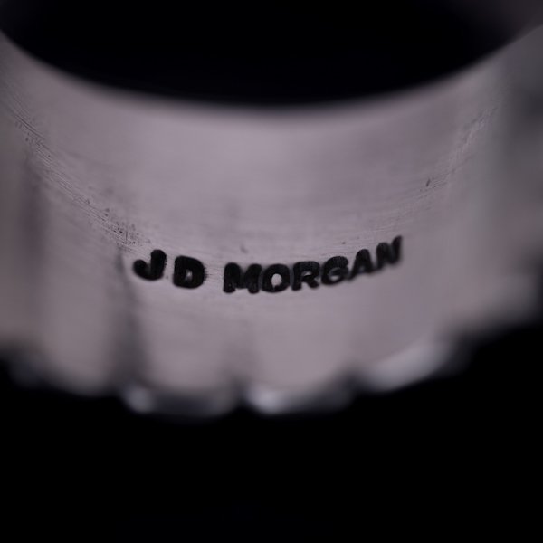 画像7: ナバホ族 Jacob D. Morgan イーグル バンプアウト プレーン リング 24.5号 (7)