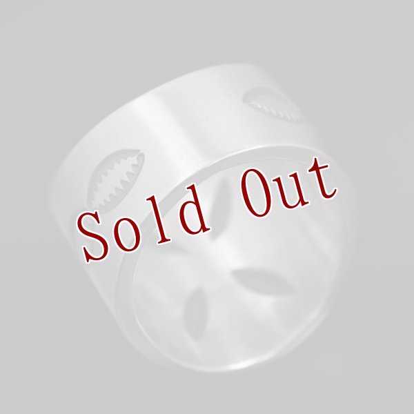 画像2: ナバホ族 Jacob D. Morgan バンプアウト/スタンプ シルバー リング 21.5号 (2)