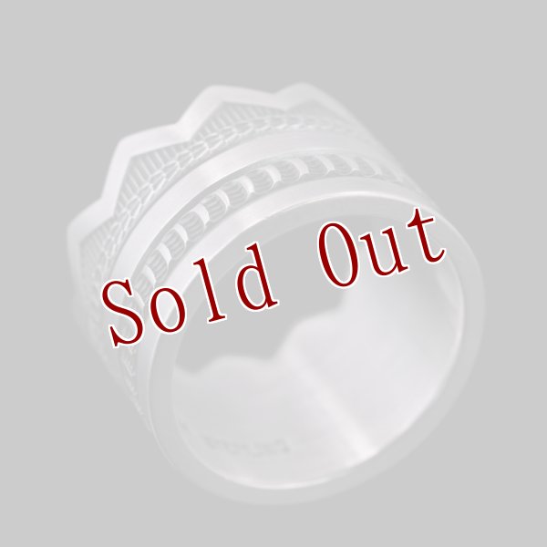 画像2: ナバホ族 Jacob D. Morgan クラウン スタンプ リング 22号 (2)