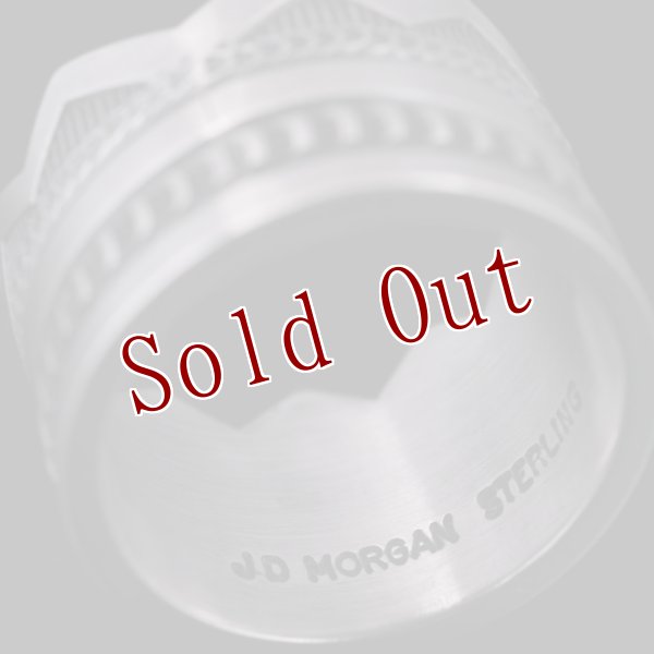 画像5: ナバホ族 Jacob D. Morgan クラウン スタンプ リング 22号 (5)