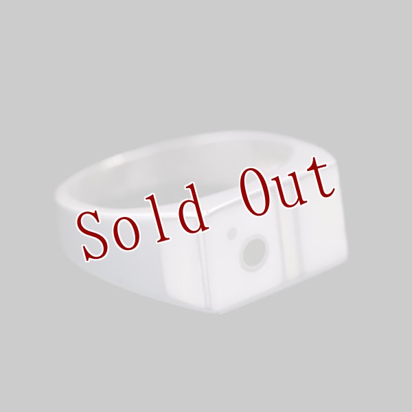 画像4: ナバホ族 Veronica Benally アイボリー/ターコイズ インレイ リング 14号 (4)