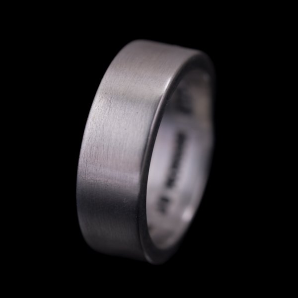 画像3: ナバホ族 Jacob D. Morgan 1/4" 11ga インサイドスタンプ バンド リング 13.5号 (3)