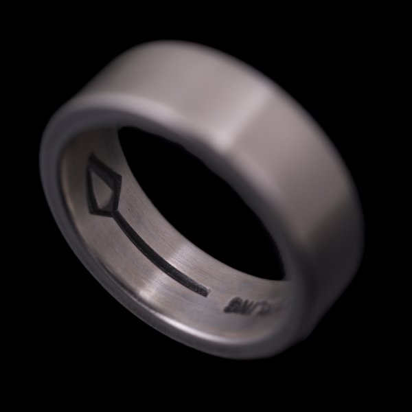 画像5: ナバホ族 Jacob D. Morgan 1/4" 11ga インサイドスタンプ バンド リング 13.5号 (5)