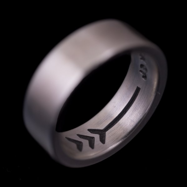 画像6: ナバホ族 Jacob D. Morgan 1/4" 11ga インサイドスタンプ バンド リング 13.5号 (6)