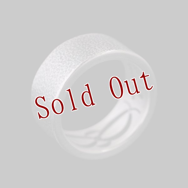 画像2: ナバホ族 Jacob D. Morgan 3/8" 12ga テクスチャー/スタンプ バンド リング 13.5号 (2)