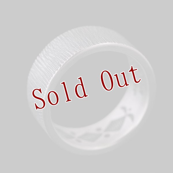 画像2: ナバホ族 Jacob D. Morgan 3/8" 12ga テクスチャー/スタンプ バンド リング 23号 (2)