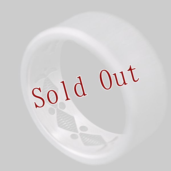 画像3: ナバホ族 Jacob D. Morgan 3/8" 12ga テクスチャー/スタンプ バンド リング 23号 (3)