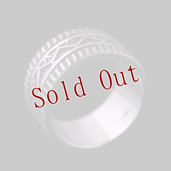 画像2: ナバホ族 Lyle Secatero 3/8" ライトニング リング 17号 (2)