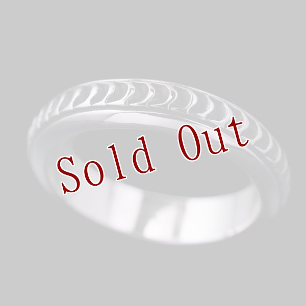 画像1: ナバホ族 Lyle Secatero #4ハーフラウンド ウォーター リング 23号 (1)