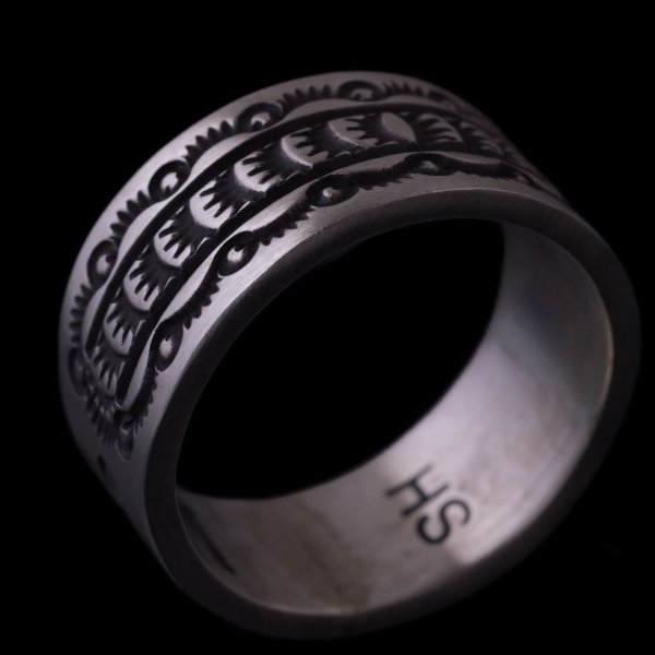 画像3: ナバホ族 Herman Smith 3/8" クラシックスタイル リング 20.5号 (3)