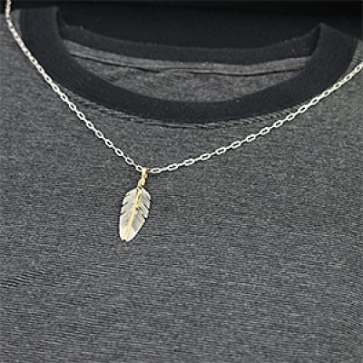 画像3: ナバホ族 Harvey Mace イーグルフェザー 12KGF ペンダント L