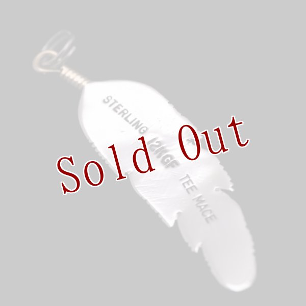 画像2: ナバホ族 Tanya Mace 12KGF フェザー ペンダント 右 チェーン付き (2)