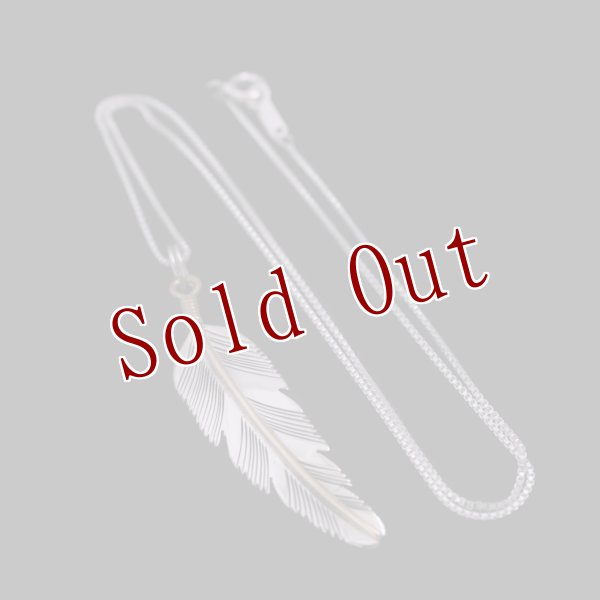 画像4: ナバホ族 Tanya Mace 12KGF フェザー ペンダント 右 チェーン付き (4)