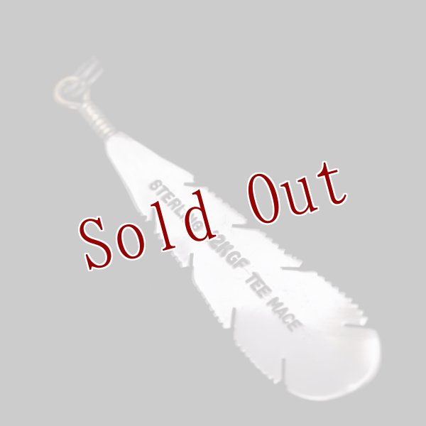 画像2: ナバホ族 Tanya Mace 12KGF フェザー ペンダント ストレート チェーン付き (2)