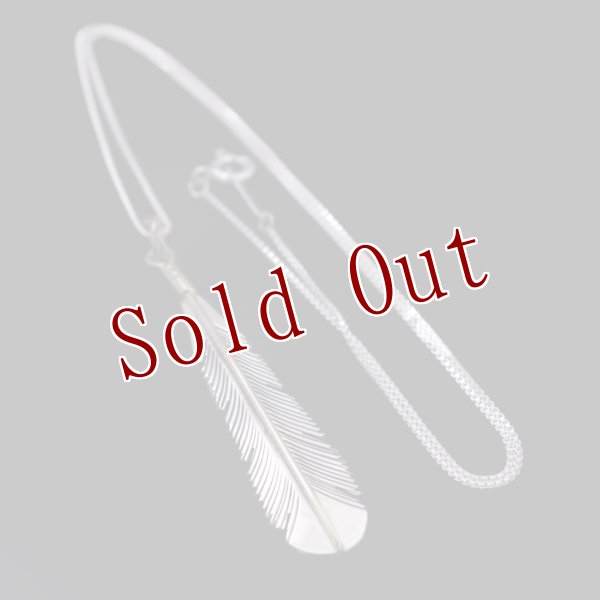 画像4: ナバホ族 Tanya Mace 12KGF フェザー ペンダント ストレート チェーン付き (4)