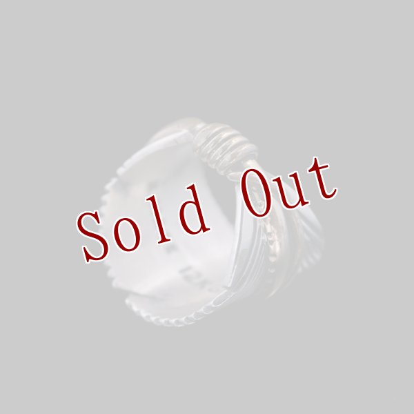 画像2: ナバホ族 Harvey Mace 12KGF フェザー ペンダント コットンレース付き (2)