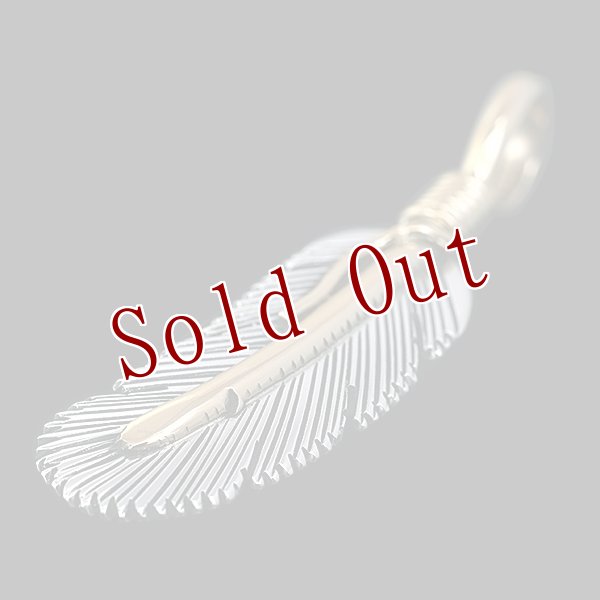 画像3: 【再入荷】ナバホ族 Harvey Mace 12KGF イーグルフェザー ペンダント XS/左 チェーン付き (3)