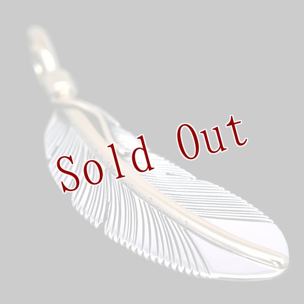 画像3: 【再入荷】ナバホ族 Harvey Mace 12KGF イーグルフェザー ペンダント M/右 チェーン付き (3)