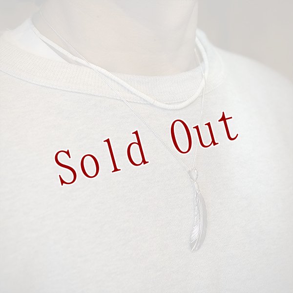 画像4: 【再入荷】ナバホ族 Harvey Mace 12KGF イーグルフェザー ペンダント M/左 チェーン付き (4)