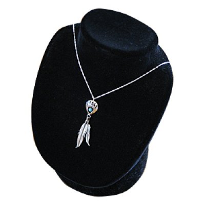 画像3: ナバホ族 ベアパウ イーグルフェザー 大 ネックレス