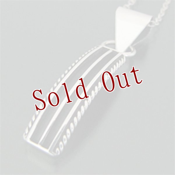 画像1: ナバホ族 1ライン シルバー ネックレス (1)