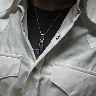 画像3: ナバホ族 1ライン シルバー ネックレス