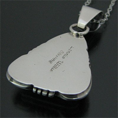 画像2: ナバホ族 Lonnie Willie ターコイズマウンテン トライアングル ネックレス