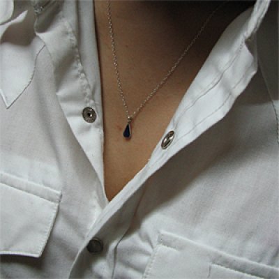 画像3: ナバホ族 ラピスラズリ ティアドロップ ネックレス