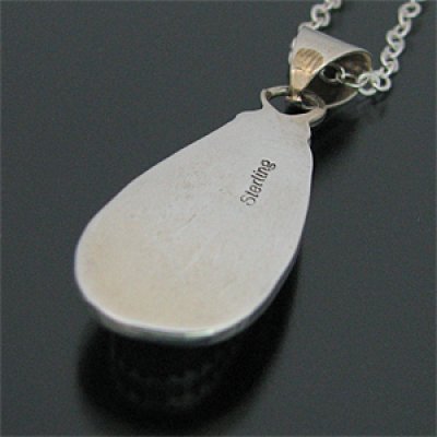 画像2: ナバホ族 ピンクオパール ティアドロップ ネックレス