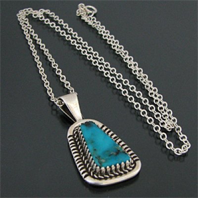 画像1: ナバホ族 Garrison Boyd スリーピングビューティー ネックレス