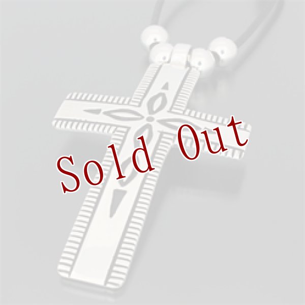 画像1: ナバホ族 Steven J. Begay オーバーレイ クロス ペンダント (1)