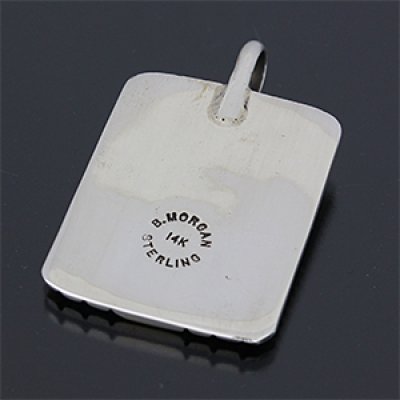 画像2: ナバホ族 Bruce Morgan 14K スクエア ペンダント