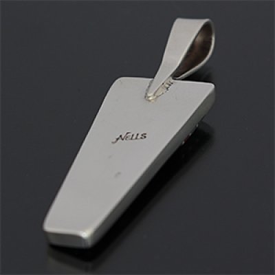 画像2: ナバホ族 Albert Nells オーバーレイ インレイ ペンダント