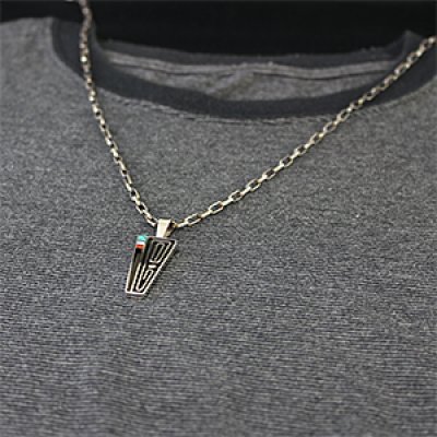 画像3: ナバホ族 Albert Nells オーバーレイ インレイ ペンダント