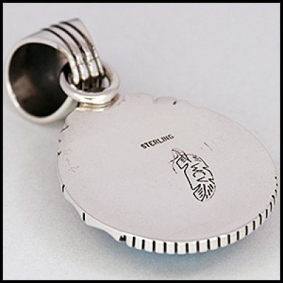 画像2: ナバホ族 Will Vandever キングマン ターコイズ ペンダント