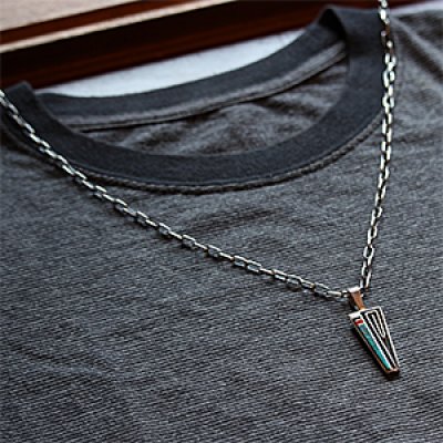 画像3: ナバホ族 Albert Nells マルチカラー インレイ ペンダント