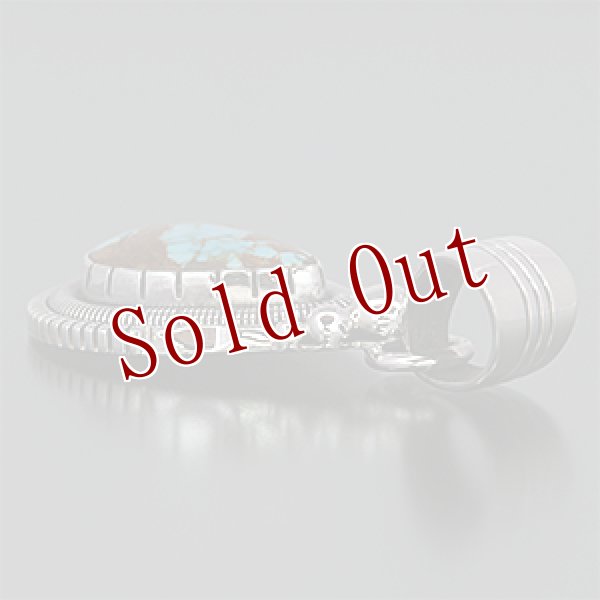 画像2: ナバホ族 Will Vandever ナンバーエイト ターコイズ ペンダント (2)