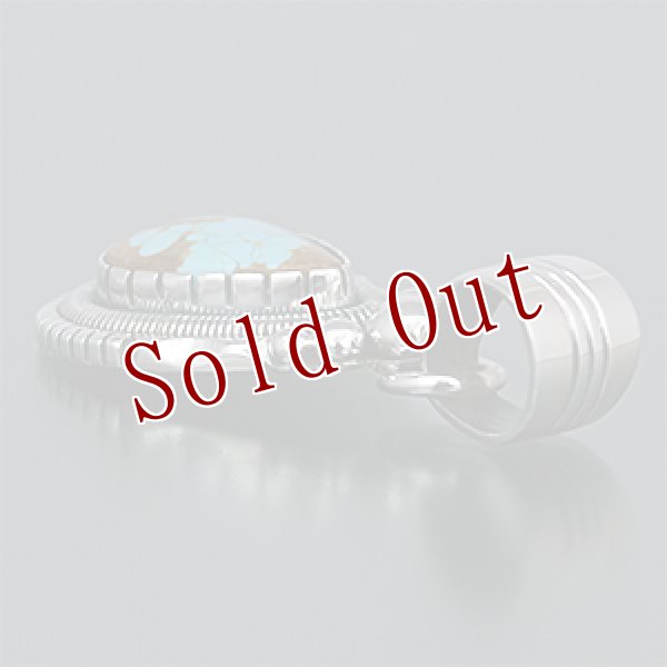 画像2: ナバホ族 Will Vandever ナンバーエイト ターコイズ ペンダント (2)