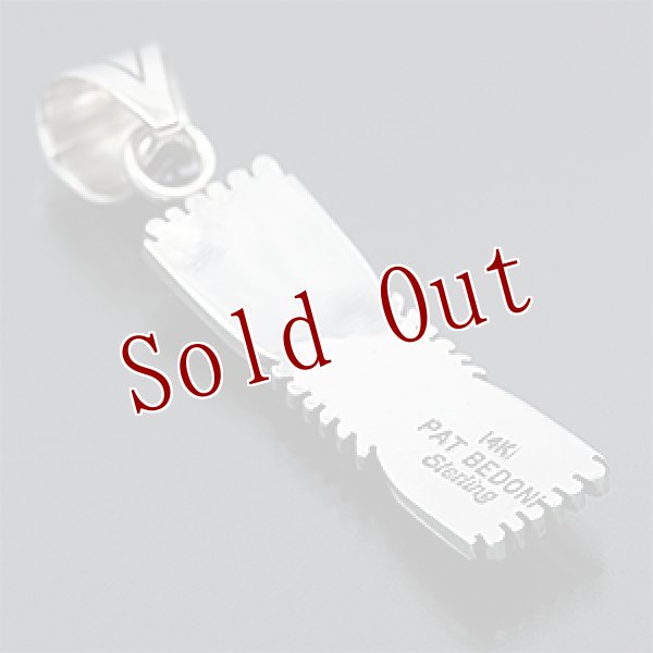 画像3: ナバホ族 Pat Bedonie 14K サンバースト ペンダント (3)