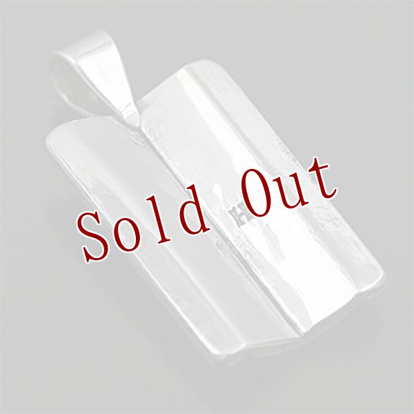 画像2: ナバホ族 Harrison Jim インゴットシルバー チゼルワーク/リポウズ ペンダント (2)