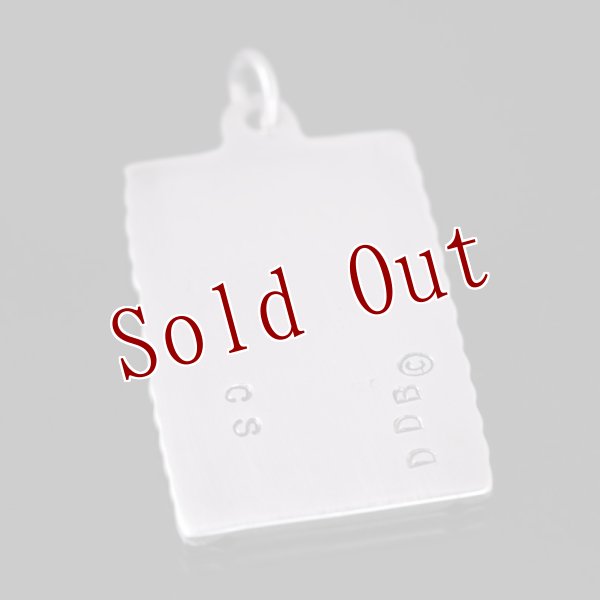 画像2: ナバホ族 Darryl Begay コインシルバー スタンプ スクエア ペンダント (2)