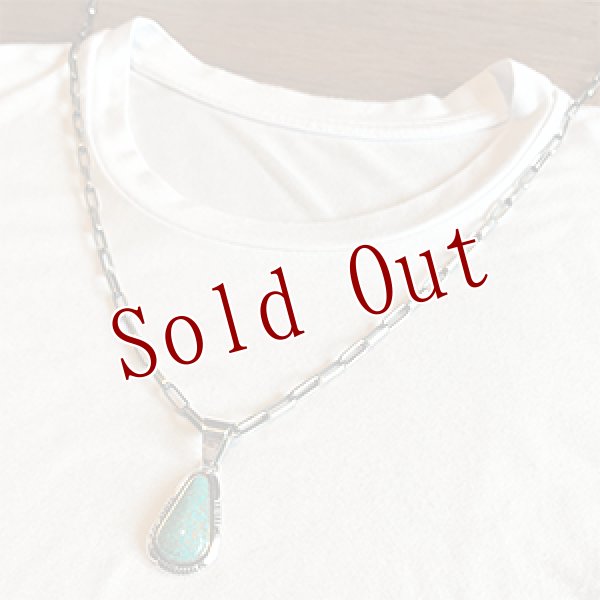 画像4: ナバホ族 Lonnie Willie ターコイズマウンテン ペンダント (4)