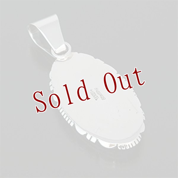 画像2: ナバホ族 Lonnie Willie #8 ターコイズ ペンダント (2)