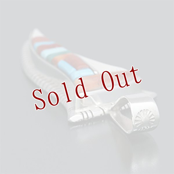 画像3: ナバホ族 David Tune マルチカラー インレイ ペンダント (3)